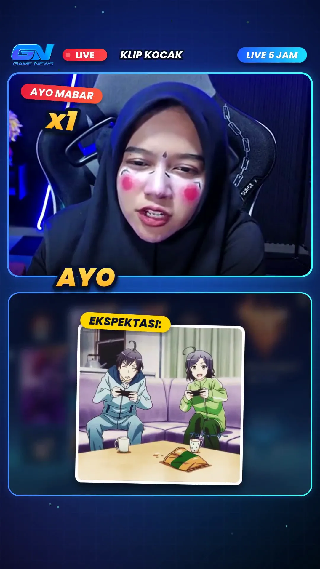 Live 5 jam, cuma pengen mabar!!