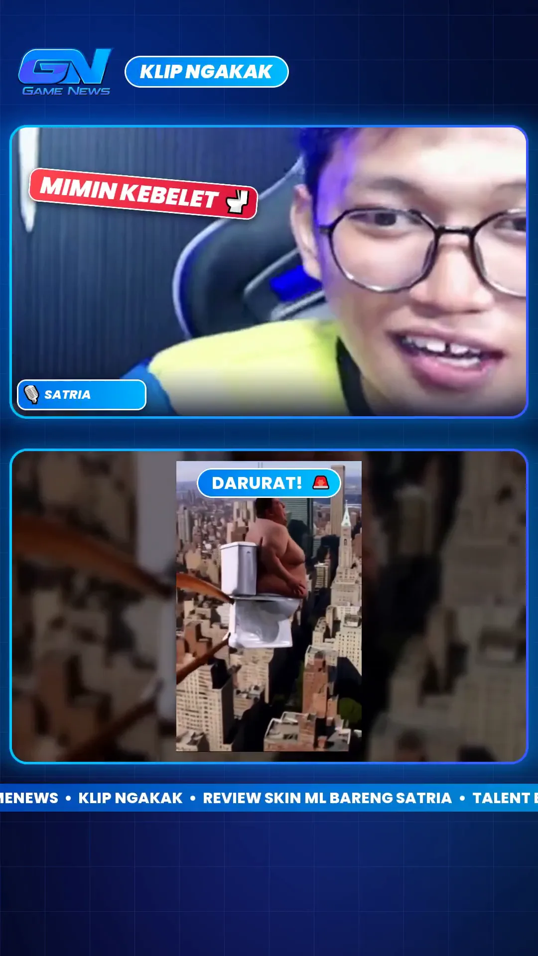 Mimin Satria pas live kebelet?!