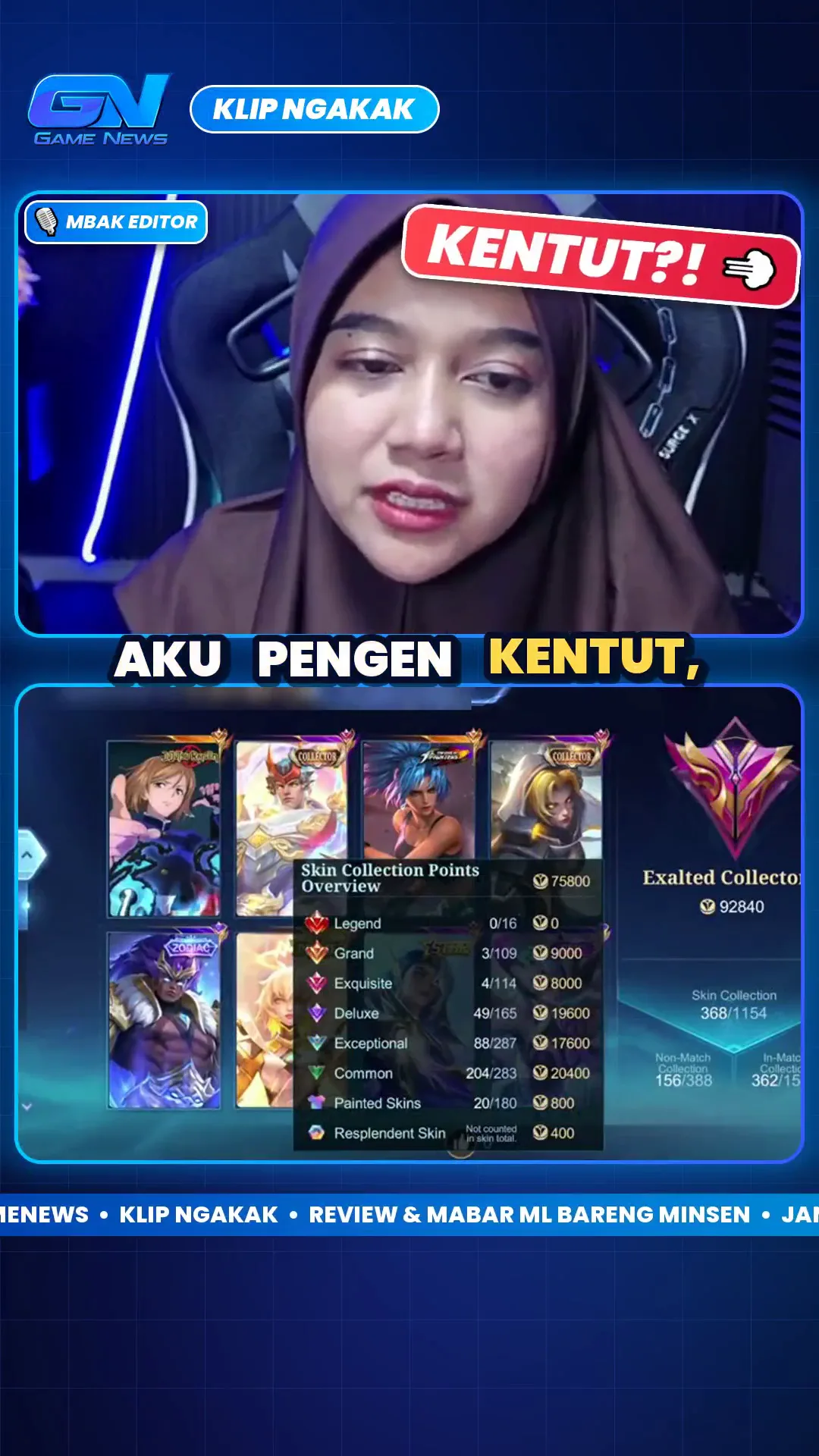 Pengen kentut pas live?!